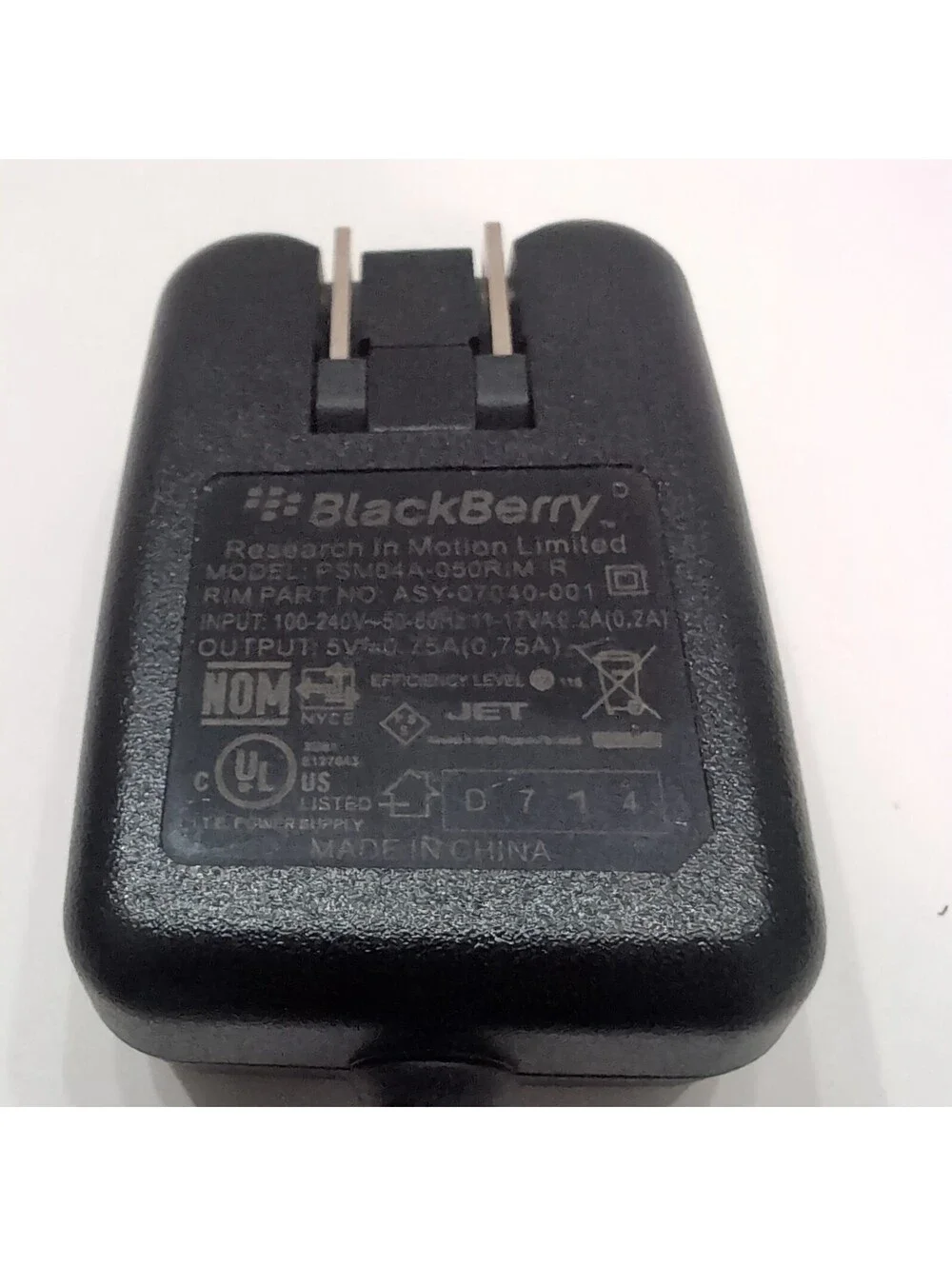 OEM Blackberry Wall Travel Charger Adapter Micro USB Tested Works PSM04A-050RIMR